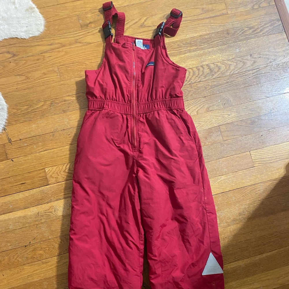 Red L.L Bean Snow Suit size youth M 10-12